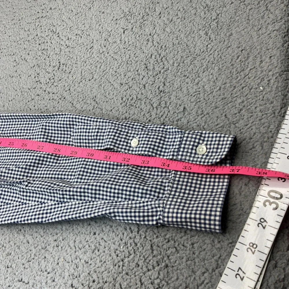 Polo Ralph Lauren Shirt Mens XL Navy Gingham Custom Fit Button Down Preppy